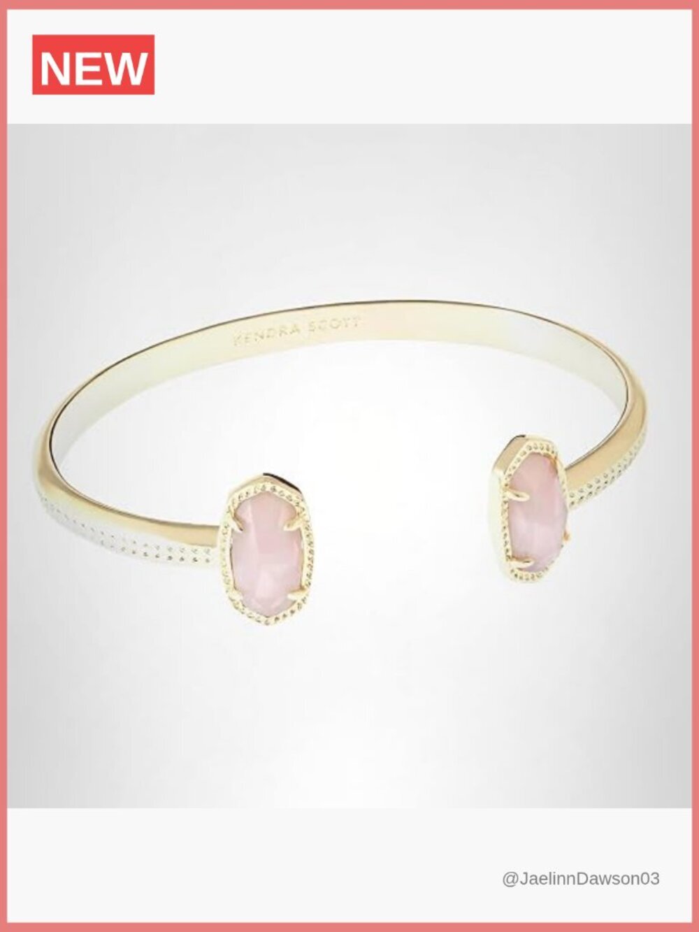 Adjustable Cuff Bracelet with Oval Stone - Gift Box Included